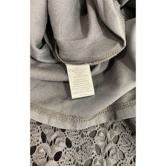 Cynthia Rowleyd Gray Crochet Dress Small NEW - Picture 7 of 9